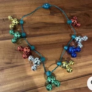 Disney Parks Mickey Mouse Jingles Light-Up Necklace Several Light Patterns